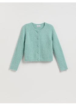 Reserved - Kardigan z wełną alpaki - jasnoturkusowy ze sklepu Reserved w kategorii Swetry damskie - zdjęcie 187850077