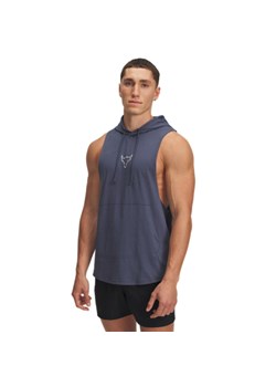 Męski top treningowy z kapturem Under Armour Project Rock Q3PO SL Hoodie - szary ze sklepu Sportstylestory.com w kategorii Bluzy męskie - zdjęcie 187852337