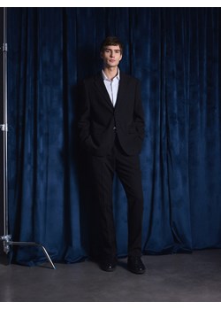 Reserved - Spodnie garniturowe slim fit - czarny ze sklepu Reserved w kategorii Spodnie męskie - zdjęcie 187852678