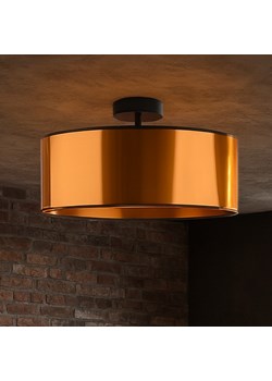 Stylowy plafon sufitowy w czarno-miedzianej kolorystyce WENECJA MIRROR fi - 60 cm ze sklepu Lysne w kategorii Lampy sufitowe - zdjęcie 187855186