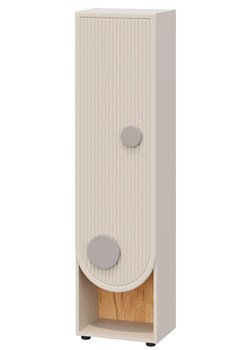 Kaszmirowy regał zamykany ryflowany do pokoju dziecka T0-K82 ze sklepu Edinos.pl w kategorii Regały dziecięce - zdjęcie 187856466