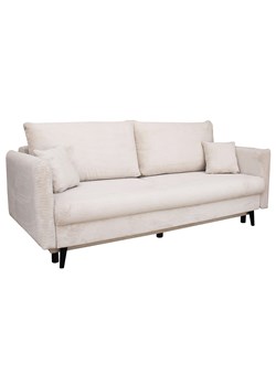 Beżowa sztruksowa kanapa rozkładana z pojemnikiem P5-H93 ze sklepu Edinos.pl w kategorii Sofy i kanapy - zdjęcie 187856537