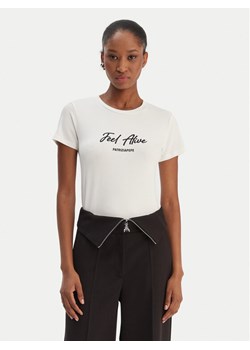Patrizia Pepe T-Shirt 8M1807/J051-W146 Biały Regular Fit ze sklepu MODIVO w kategorii Bluzki damskie - zdjęcie 187857548