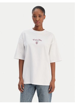 Calvin Klein Jeans T-Shirt LV047E232G Biały Relaxed Fit ze sklepu MODIVO w kategorii Bluzki damskie - zdjęcie 187857567