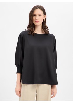 JOOP! Bluzka damska - Bine Kobiety Satyna czarny jednolity ze sklepu vangraaf w kategorii Bluzki damskie - zdjęcie 187858015