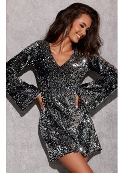 Cekinowa sukienka oversize srebrna ze sklepu intimiti.pl w kategorii Sukienki - zdjęcie 187858295