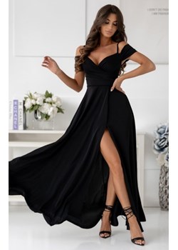 Duet Valentina długa sukienka gładka czarna ze sklepu intimiti.pl w kategorii Sukienki - zdjęcie 187858467