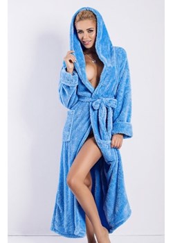 Dkaren Diana szlafrok długi ciemny niebieski ze sklepu intimiti.pl w kategorii Szlafroki damskie - zdjęcie 187858629