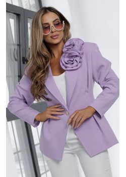 Elizabeth Cher marynarka zdobiona kwiatami fioletowa ze sklepu intimiti.pl w kategorii Marynarki damskie - zdjęcie 187858639