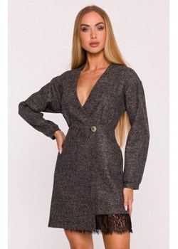 Moe sukienka tweedowa z koronką czarna M871 ze sklepu intimiti.pl w kategorii Sukienki - zdjęcie 187858715