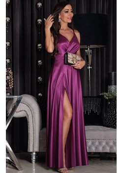 Elizabeth Marina długa satynowa sukienka śliwkowa ze sklepu intimiti.pl w kategorii Sukienki - zdjęcie 187858757