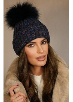 Zimowa czapka damska Pavone granatowa ze sklepu intimiti.pl w kategorii Czapki zimowe damskie - zdjęcie 187858888