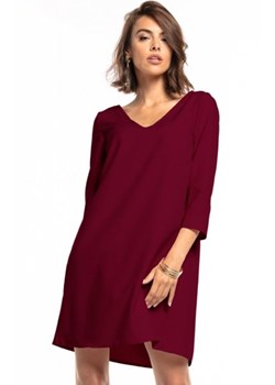 Tessita T322 oversizowa sukienka mini bordowa ze sklepu intimiti.pl w kategorii Sukienki - zdjęcie 187858915