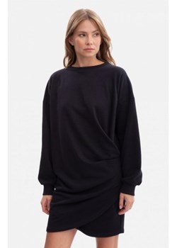 Bewear B298 sukienka dzianinowa z zakładkami czarna ze sklepu intimiti.pl w kategorii Sukienki - zdjęcie 187859057