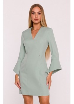 Moe sukienka z szerokimi mankietami miętowa M876 ze sklepu intimiti.pl w kategorii Sukienki - zdjęcie 187859139
