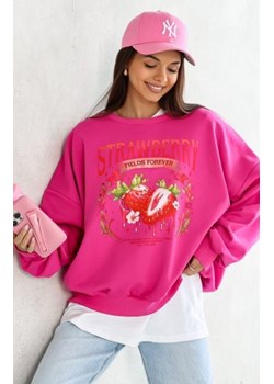 Oversizowa bluza damska Strawberry fuksja ze sklepu intimiti.pl w kategorii Bluzy damskie - zdjęcie 187859147