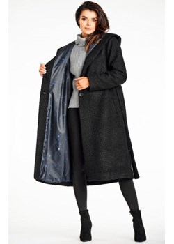 Awama A680 płaszcz z ozdobną podszewką ze sklepu intimiti.pl w kategorii Płaszcze damskie - zdjęcie 187859228
