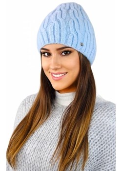 Kamea Gizma puszysta zimowa czapka na polarze błękitna ze sklepu intimiti.pl w kategorii Czapki zimowe damskie - zdjęcie 187859279