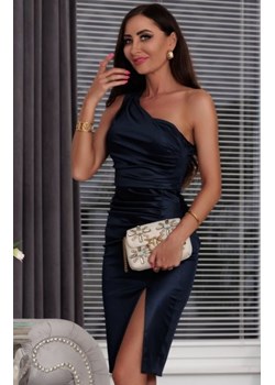 Elizabeth Loren satynowa sukienka mini granatowa ze sklepu intimiti.pl w kategorii Sukienki - zdjęcie 187859338