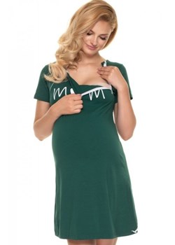 Ciążowa koszula nocna mom zielona 0190 ze sklepu intimiti.pl w kategorii Bielizna ciążowa - zdjęcie 187859398