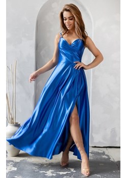 Nifiko Stella satynowa długa sukienka jasny chaber ze sklepu intimiti.pl w kategorii Sukienki - zdjęcie 187859458