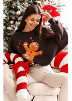 Bluza damska z nadrukiem Ciasteczka z bajki Shrek brązowa ze sklepu intimiti.pl w kategorii Bluzy damskie - zdjęcie 187859486