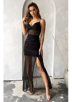 Nifiko długa błyszcząca sukienka Giorgia czarna ze sklepu intimiti.pl w kategorii Sukienki - zdjęcie 187859577