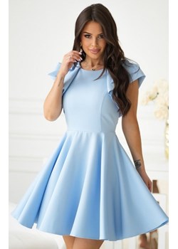 Bicotone rozkloszowana sukienka z falbankami 329-08 błękitna ze sklepu intimiti.pl w kategorii Sukienki - zdjęcie 187859676