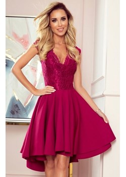 Numoco 300-4 PATRICIA sukienka z dłuższym tyłem i koronkowym dekoltem ze sklepu intimiti.pl w kategorii Sukienki - zdjęcie 187859729