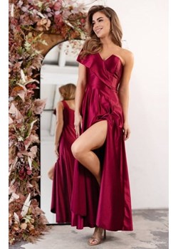 Nifiko Paula satyna gorsetowa sukienka na jedno ramię ze sklepu intimiti.pl w kategorii Sukienki - zdjęcie 187859817