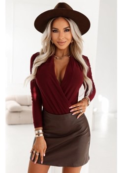 Numoco 375-9 stylowe kobiece body z kopertowym dekoltem ze sklepu intimiti.pl w kategorii Bluzki damskie - zdjęcie 187859868