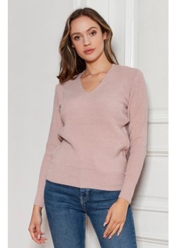 Sweter w prążek różowy SWE146 ze sklepu intimiti.pl w kategorii Swetry damskie - zdjęcie 187859916