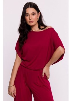 Bewear B287 bluzka wiskozowa nietoperz bordowa ze sklepu intimiti.pl w kategorii Bluzki damskie - zdjęcie 187860187