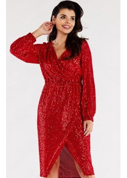 Awama A565 cekinowa sukienka midi ze sklepu intimiti.pl w kategorii Sukienki - zdjęcie 187860236