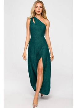 Błyszcząca długa sukienka z wycięciem M718 ze sklepu intimiti.pl w kategorii Sukienki - zdjęcie 187860375