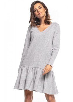 Tessita T355 sportowa sukienka z falbaną szara ze sklepu intimiti.pl w kategorii Sukienki - zdjęcie 187860479
