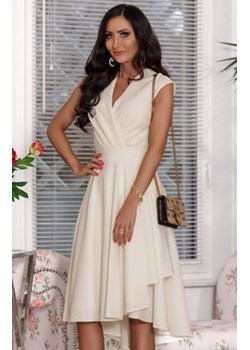 Elizabeth Chiara rozkloszowana midi sukienka ecru ze sklepu intimiti.pl w kategorii Sukienki - zdjęcie 187860638