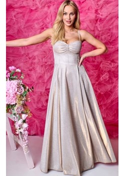 Duet gorset długa sukienka szampańska błyszcząca ze sklepu intimiti.pl w kategorii Sukienki - zdjęcie 187860665