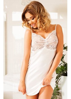 Kalimo Corfu satynowa koszulka nocna ecru ze sklepu intimiti.pl w kategorii Koszule nocne - zdjęcie 187860788