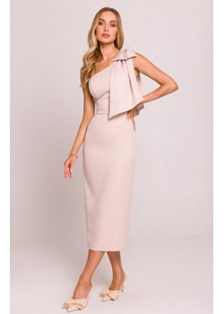 Moe sukienka na jedno ramię beżowa M847 ze sklepu intimiti.pl w kategorii Sukienki - zdjęcie 187860826