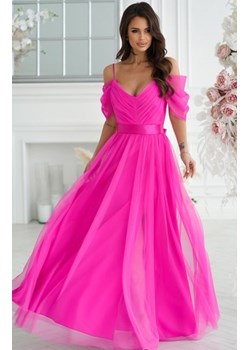 Szyfonowa długa sukienka hiszpanka fuksja 310-07 ze sklepu intimiti.pl w kategorii Sukienki - zdjęcie 187860847