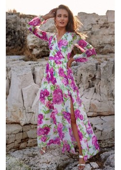 Roco długa sukienka w kwiaty 0219/D21 ze sklepu intimiti.pl w kategorii Sukienki - zdjęcie 187860946