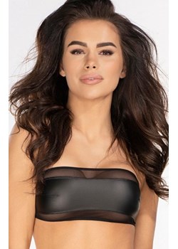 Biustonosz lateksowy bez ramiączek czarny V-10581 ze sklepu intimiti.pl w kategorii Biustonosze - zdjęcie 187860977