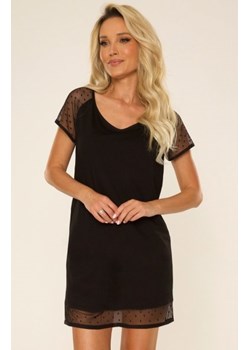 De Lafense Carmel 767 czarna koszula damska ze sklepu intimiti.pl w kategorii Koszule nocne - zdjęcie 187860978