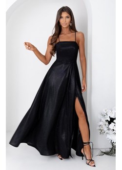 Duet Aurelia Lux błyszcząca wieczorowa długa sukienka czarna ze sklepu intimiti.pl w kategorii Sukienki - zdjęcie 187861358