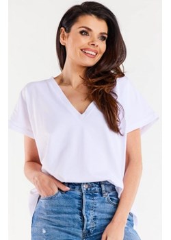 Infinite M267 oversizowa bluzka biała ze sklepu intimiti.pl w kategorii Bluzki damskie - zdjęcie 187861506
