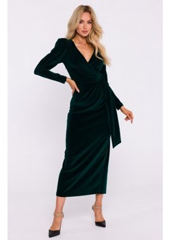 Moe welurowa sukienka wieczorowa maxi zielona M828 ze sklepu intimiti.pl w kategorii Sukienki - zdjęcie 187861508