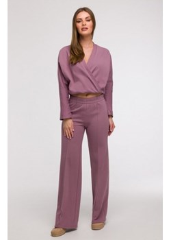 Bewear B296 spodnie dresowe z przeszyciami wrzosowe ze sklepu intimiti.pl w kategorii Spodnie damskie - zdjęcie 187861727