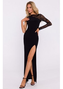 Moe asymetryczna suknia maxi z koronkowym rękawem M839 ze sklepu intimiti.pl w kategorii Sukienki - zdjęcie 187861787