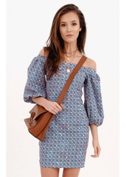 Dopasowana sukienka letnia z hiszpańskim dekoltem 0278/B03 ze sklepu intimiti.pl w kategorii Sukienki - zdjęcie 187862815